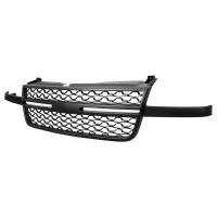 Spec'D Tuning Products - Spec-D 2005-2006 Chevrolet Silverado 2500HD/3500HD Black Honeycomb Front Hood Grille - Image 1