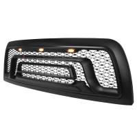 Spec'D Tuning Products - Spec-D 2010-2018 Dodge RAM 2500/3500 Rebel Style Hood Grille w/ Amber LED Lights - Image 1