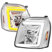 Spec'D Tuning Products - Spec-D 2007-2014 GMC Yukon/XL 1500/XL 2500 Switchback Sequential LED Turn Signal Projector Headlights (Chrome Housing/Clear Lens) - Image 1