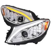 Spec'D Tuning Products - Spec-D 2015-2018 Mercedes-Benz C-Class W205 Switchback Sequential Turn Signal Projector Headlights (Chrome Housing/Clear Lens) - Image 1