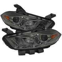 Spec'D Tuning Products - Spec-D 2013-2016 Dodge Dart Factory Style Headlights with Projector High/Low Beam (Chrome Housing/Smoke Lens) - Image 1