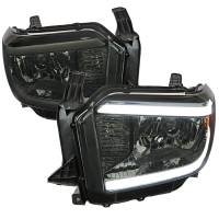Spec'D Tuning Products - Spec-D 2014-2021 Toyota Tundra LED Bar Factory Style Headlights (Chrome Housing/Smoke Lens) - Image 1