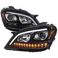 Spec'D Tuning Products - Spec-D 2009-2011 Mercedes Benz W164 ML-Class LED Sequetial Turn Signal Projector Headlights (Glossy Black Housing/Clear Lens) - Image 1