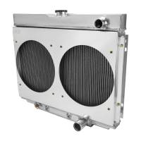 Spec'D Tuning Products - Spec-D 1967-1970 Ford Mustang/Fairlane/Ranchero Mercury Cougar 3-Row Radiator with Dual Fan Shroud Design - Image 1