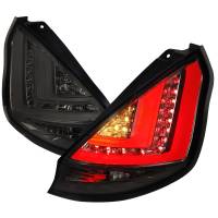 Spec'D Tuning Products - Spec-D 2014-2019 Ford Fiesta Hatchback LED Bar Tail Lights (Chrome Housing/Smoke Lens) - Image 1