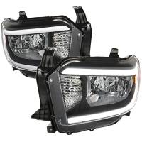 Spec'D Tuning Products - Spec-D 2014-2021 Toyota Tundra LED Bar Factory Style Headlights (Matte Black Housing/Clear Lens) - Image 1