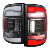 Spec'D Tuning Products - Spec-D 2009-2018 Dodge RAM 1500/2019-2022 RAM 1500 Classic/2010-2018 RAM 2500 3500 LED Bar Tail Lights (Matte Black Housing/Clear Lens) - Image 1