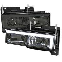 Spec'D Tuning Products - Spec-D 1988-1998 Chevrolet/GMC C10 C/K LED Strip Factory Style Headlights (Chrome Housing/Smoke Lens) - Image 1
