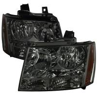 Spec'D Tuning Products - Spec-D 2007-2014 Chevrolet Avalanche/Tahoe/Suburban Factory Style Headlights (Chrome Housing/Smoke Lens) - Image 1
