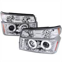 Spec'D Tuning Products - Spec-D 2004-2012 Chevrolet Colorado/GMC Canyon Dual Halo Projector Headlights with Corner Turn Signal Bumper Lights (Chrome Housing/Clear Lens) - Image 1