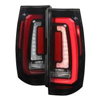 Spec'D Tuning Products - Spec-D 2007-2014 Chevrolet Tahoe/Suburban / 2007-2014 GMC Yukon/Yukon Denali LED Sequential Turn Signal Tail Lights  (Jet Black Housing/Clear Lens) - Image 1