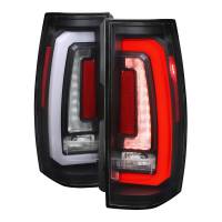 Spec'D Tuning Products - Spec-D 2007-2014 Chevrolet Tahoe/Suburban / 2007-2014 GMC Yukon/Yukon Denali LED Sequential Turn Signal Tail Lights  (Matte Black Housing/Clear Lens) - Image 1