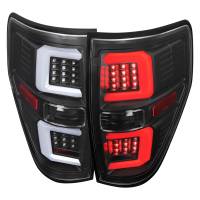 Spec'D Tuning Products - Spec-D 2009-2014 Ford F-150 LED Tail Lights with LED Bar (Matte Black Housing/Clear Lens) - Image 1