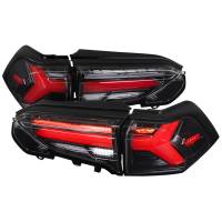 Spec'D Tuning Products - Spec-D 2019-2023 Toyota RAV4 Red LED Bar Sequential Signal Tail Lights (Jet Black Housing/Clear Lens) - Image 1