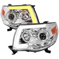 Spec'D Tuning Products - Spec-D 2005-2011 Toyota Tacoma LED Bar Projector Headlights w/ Sequential Turn Signal Lights (Chrome Housing/Clear Lens) - Image 1