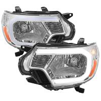Spec'D Tuning Products - Spec-D 2012-2015 Toyota Tacoma LED Bar Factory Style Headlights with Amber Reflector (Chrome Housing/Clear Lens) - Image 1