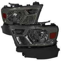 Spec'D Tuning Products - Spec-D 2019-2021 Dodge RAM 1500 Factory Style Headlights with Amber Reflectors (Chrome Housing/Smoke Lens) - Image 1