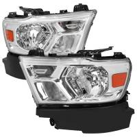 Spec'D Tuning Products - Spec-D 2019-2021 Dodge RAM 1500 Factory Style Headlights with Amber Reflectors (Chrome Housing/Clear Lens) - Image 1