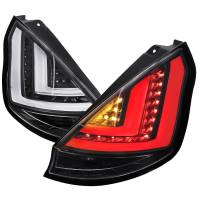 Spec'D Tuning Products - Spec-D 2014-2019 Ford Fiesta Hatchback LED Bar Tail Lights (Matte Black Housing/Clear Lens) - Image 1