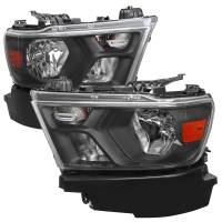 Spec'D Tuning Products - Spec-D 2019-2021 Dodge RAM 1500 Factory Style Headlights with Amber Reflectors (Matte Black Housing/Clear Lens) - Image 1