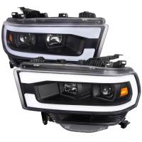 Spec'D Tuning Products - Spec-D 2019-2022 Dodge RAM 2500/3500/4500/5500 LED Tube Projector Headlights (Matte Black Housing/Clear Lens) - Image 1