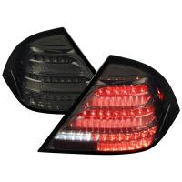 Spec'D Tuning Products - Spec-D 2001-2004 Mercedes Benz W203 C-Class Sequential Turn Signal LED Tail Lights (Chrome Housing/Smoke Lens) - Image 1