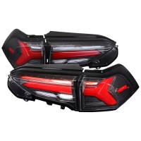 Spec'D Tuning Products - Spec-D 2019-2023 Toyota RAV4 Red LED Bar Sequential Signal Tail Lights (Matte Black Housing/Clear Lens) - Image 1