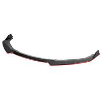Spec'D Tuning Products - Spec-D 2016-2018 Honda Civic Sedan Glossy Black/Red Trim 3PC Front Bumper Lip Splitter Kit - Image 1