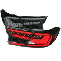 Spec'D Tuning Products - Spec-D 2018-2022 Honda Accord Sedan SQ2 LED Sequential Signal Tail Lights (Glossy Black Housing/Smoke Lens) - Image 1