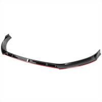 Spec'D Tuning Products - Spec-D 2014-2017 Volkswagen Golf Glossy Black/Red Trim 3PC Front Bumper Lip Splitter Kit - Image 1