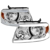 Spec'D Tuning Products - Spec-D 2004-2008 Ford F-150/ 2006-2008 Lincoln Mark LT LED Strip Factory Style Headlights (Chrome Housing/Clear Lens) - Image 1