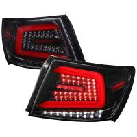 Spec'D Tuning Products - Spec-D 2008-2014 Subaru Impreza WRX/STI LED Sequential Turn Signal Tail lights (Jet Black Housing/Clear Lens) - Image 1