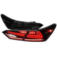 Spec'D Tuning Products - Spec-D 2018-2022 Toyota Camry LED Tail Lights w/ Sequential Signal Lamps (Matte Black Housing/Smoke Lens) - Image 1