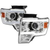 Spec'D Tuning Products - Spec-D 2009-2014 Ford F-150 LED Strip Projector Headlights (Chrome Housing/Clear Lens) - Image 1
