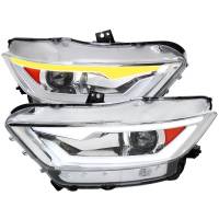 Spec'D Tuning Products - Spec-D 2015-2017 Ford Mustang/2018-2020 Mustang Shelby HID/Xenon Switchback Sequential LED Turn Signal Projector Headlights (Chrome Housing/Clear Lens) - Image 1