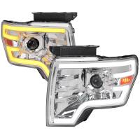 Spec'D Tuning Products - Spec-D 2009-2014 Ford F-150 Switchback Sequential LED Turn Signal Projector Headlights (Chrome Housing/Clear Lens) - Image 1