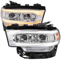 Spec'D Tuning Products - Spec-D 2019-2022 Dodge RAM 2500/3500/4500/5500 Switchback Sequential LED Turn Signal Projector Headlights (Chrome Housing/Clear Lens) - Image 1