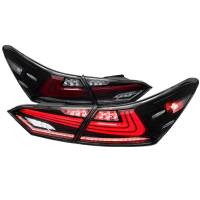 Spec'D Tuning Products - Spec-D 2018-2022 Toyota Camry LED Tail Lights w/ Sequential Signal Lamps (Jet Black Housing/Clear Lens) - Image 1