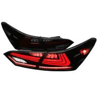 Spec'D Tuning Products - Spec-D 2018-2022 Toyota Camry LED Tail Lights w/ Sequential Signal Lamps (Glossy Black Housing/Smoke Lens) - Image 1