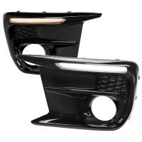 Spec'D Tuning Products - Spec-D 2018-2021 Subaru Impreza WRX STI LED Sequential Switchback Signal Fog Light Bezels (Glossy Black Housing/Clear Lens) - Image 1