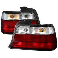 Spec'D Tuning Products - Spec-D 1992-1998 BMW E36 3 Series Sedan Tail Lights (Chrome Housing/Red Clear Lens) - Image 1