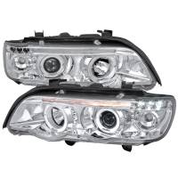 Spec'D Tuning Products - Spec-D 2001-2003 BMW E53 X5 Dual Halo Projector Headlights (Chrome Housing/Clear Lens) - Image 1