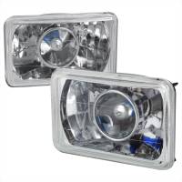 Spec'D Tuning Products - Spec-D Universal 4"x6" H4 Projector Headlights (Chrome Housing/Glass Lens) - Image 1