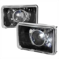 Spec'D Tuning Products - Spec-D Universal 4"x6" H4 Projector Headlights (Matte Black Housing/Glass Lens) - Image 1