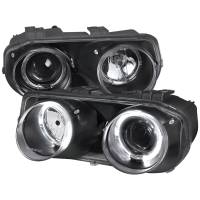Spec'D Tuning Products - Spec-D 1994-1997 Acura Integra 3DR/4DR Dual Halo Projector Headlights (Matte Black Housing/Clear Lens) - Image 1