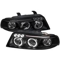 Spec'D Tuning Products - Spec-D 1999-2001 Audi A4/S4 Dual Halo Projector Headlights (Matte Black Housing/Clear Lens) - Image 1