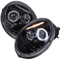 Spec'D Tuning Products - Spec-D 1998-2005 Volkswagen Beetle Halo Projector Headlights (Glossy Black Housing/Smoke Lens) - Image 1
