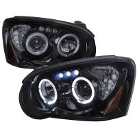 Spec'D Tuning Products - Spec-D 2004-2005 Subaru Impreza WRX STI Outback Dual Halo Projector Headlights (Glossy Black Housing/Smoke Lens) - Image 1