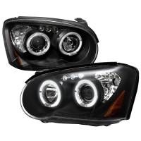 Spec'D Tuning Products - Spec-D 2004-2005 Subaru Impreza WRX STI Outback Dual Halo Projector Headlights (Matte Black Housing/Clear Lens) - Image 1