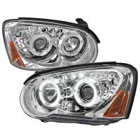 Spec'D Tuning Products - Spec-D 2004-2005 Subaru Impreza WRX STI Outback Dual Halo Projector Headlights (Chrome Housing/Clear Lens) - Image 1